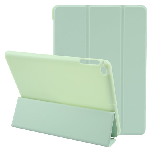For iPad 9.7 2018 & 2017 / Air / Air2 GEBEI 3-folding Holder Shockproof Flip Leather Tablet Case(Green) - iPad 9.7 (2018) & (2017) Cases by GEBEI | Online Shopping UK | buy2fix
