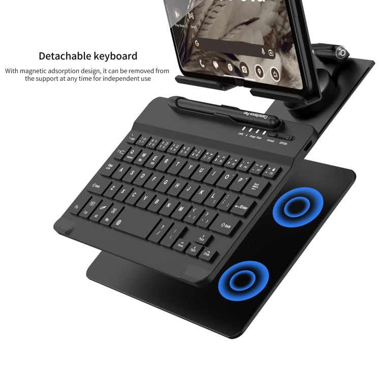 For Google Pixel Fold GKK Folding Bluetooth Keyboard + Holder + Pen + Mouse(Silver) - Google Cases by GKK | Online Shopping UK | buy2fix