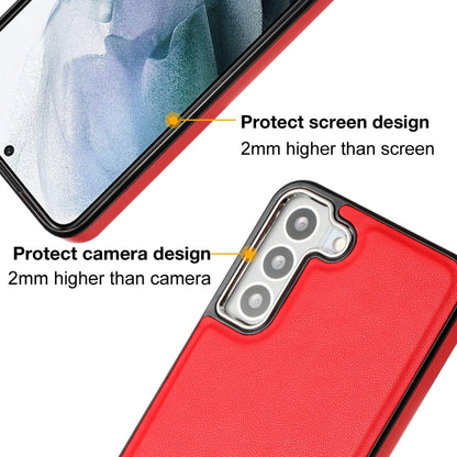 For Samsung Galaxy S23+ Leather Texture Full Coverage Phone Case(Red) - Galaxy S23+ 5G Cases by buy2fix | Online Shopping UK | buy2fix