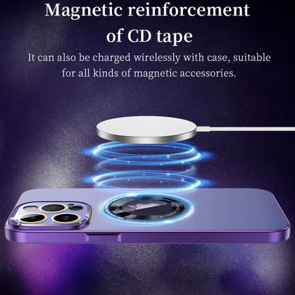 For iPhone 14 Pro CD Texture MagSafe Magnetic Phone Case(Dark Purple) - iPhone 14 Pro Cases by buy2fix | Online Shopping UK | buy2fix