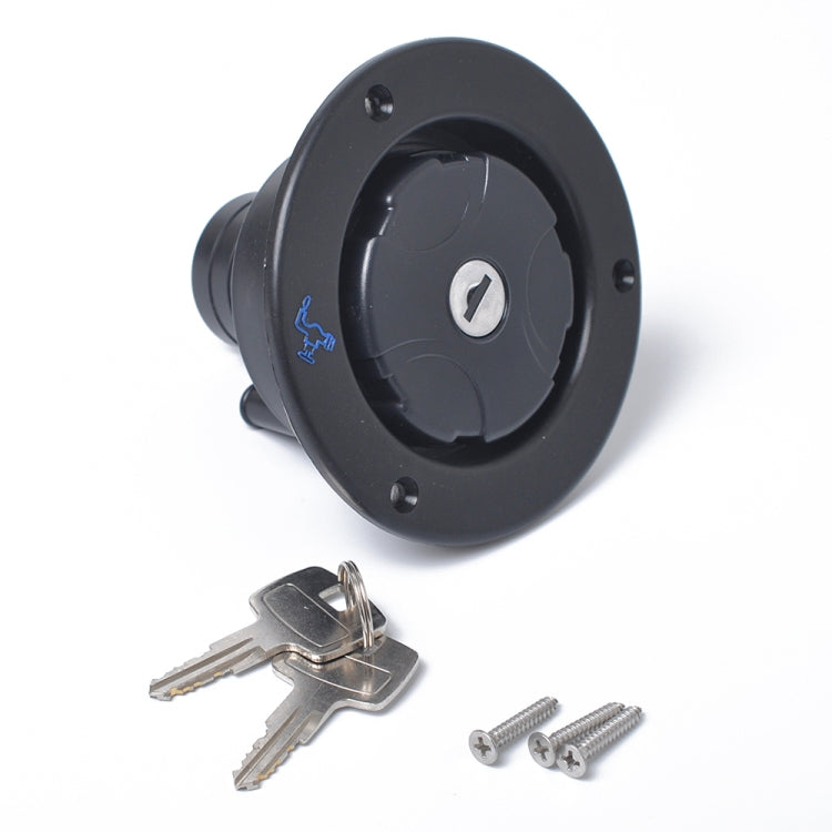 Locking Gravity Water Inlet Fill Dish Hatch Lock for RV Camper Trailer Cars(Black) - Locks & Hasps by buy2fix | Online Shopping UK | buy2fix