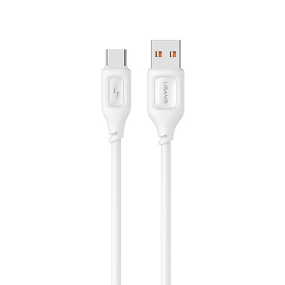 USAMS US-SJ619 3A USB to USB-C/Type-C Silicone Data Cable, Length: 1m(White) - USB-C & Type-C Cable by USAMS | Online Shopping UK | buy2fix