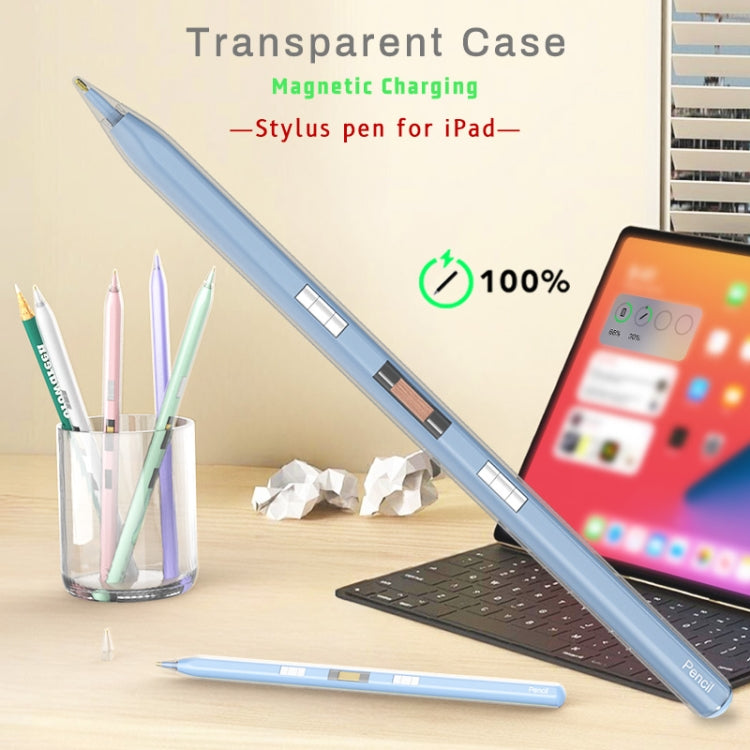 P10s Transparent Case Wireless Charging Stylus Pen for iPad 2018 or Later(White) - Stylus Pen by buy2fix | Online Shopping UK | buy2fix