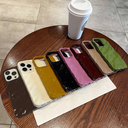 For iPhone 11 Solid Color Wave Texture TPU Phone Case(Chocolate) - iPhone 11 Cases by buy2fix | Online Shopping UK | buy2fix