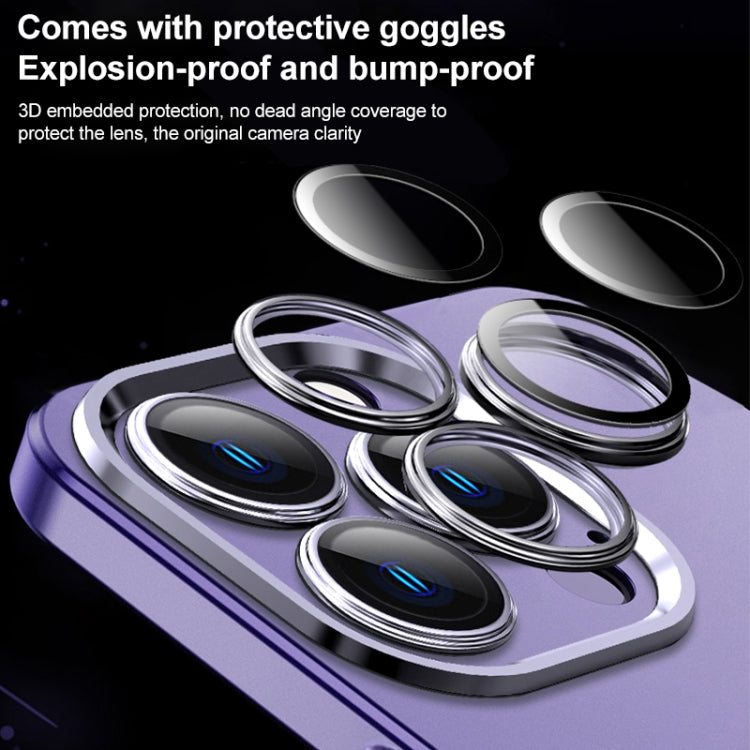 For iPhone 14 Pro Max Frosted Metal Material Phone Case with Lens Protection(White) - iPhone 14 Pro Max Cases by buy2fix | Online Shopping UK | buy2fix