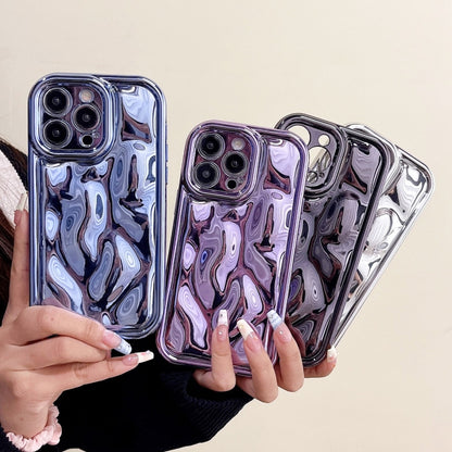 For iPhone 6 Plus / 6s Plus Electroplating Meteorite Texture TPU Phone Case(Purple) - More iPhone Cases by buy2fix | Online Shopping UK | buy2fix