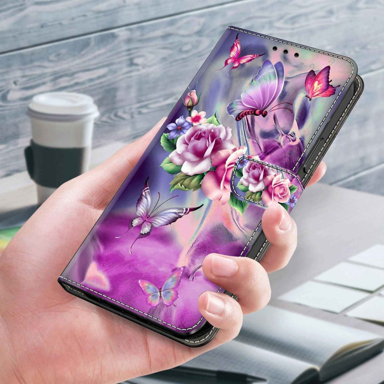 For Xiaomi Redmi 9A Crystal 3D Shockproof Protective Leather Phone Case(Butterfly) - Xiaomi Cases by buy2fix | Online Shopping UK | buy2fix