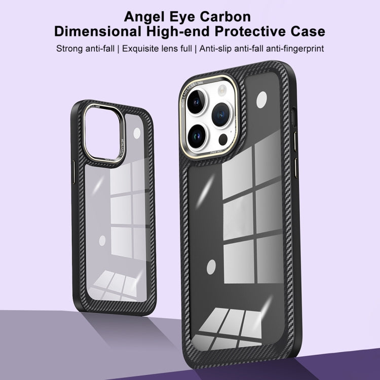 For iPhone 13 Carbon Fiber Transparent Back Panel Phone Case(Blue) - iPhone 13 Cases by buy2fix | Online Shopping UK | buy2fix