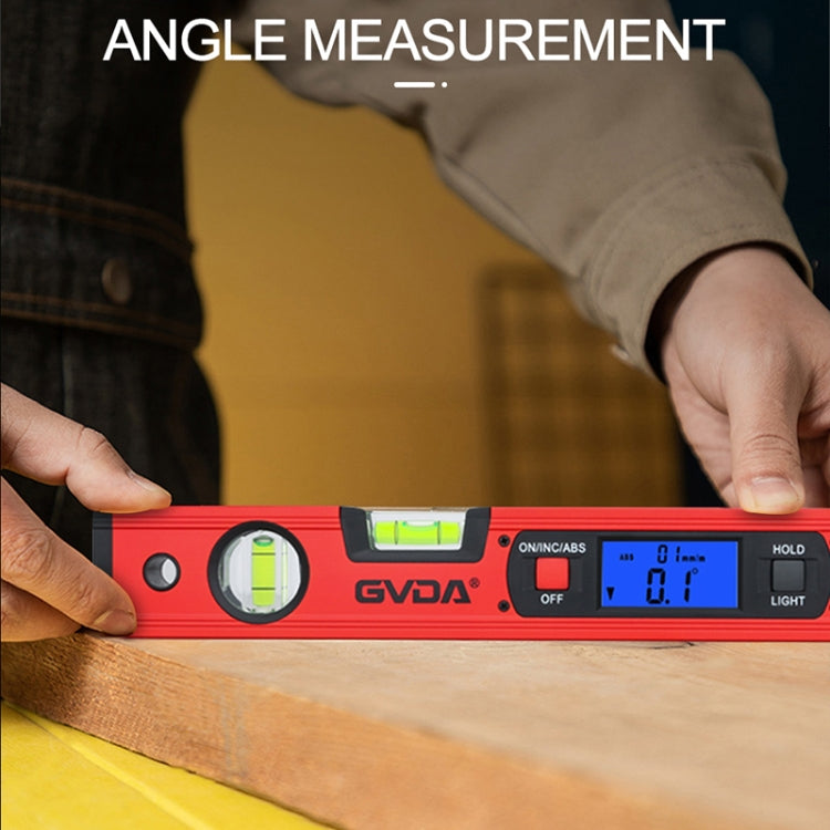 GVDA GD-H400M Digital Level 360 Measure Protractor Level Ruler(Red) - Laser Rangefinder by GVDA | Online Shopping UK | buy2fix