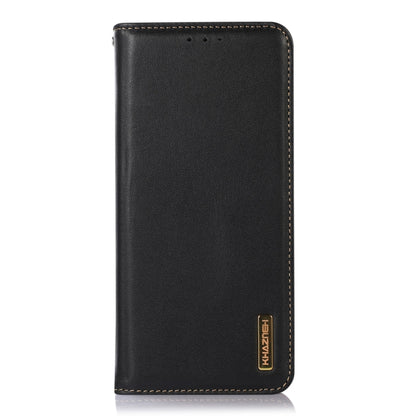 For OnePlus Nord CE3 5G KHAZNEH Nappa Top Layer Cowhide Leather Phone Case(Black) - OnePlus Cases by buy2fix | Online Shopping UK | buy2fix