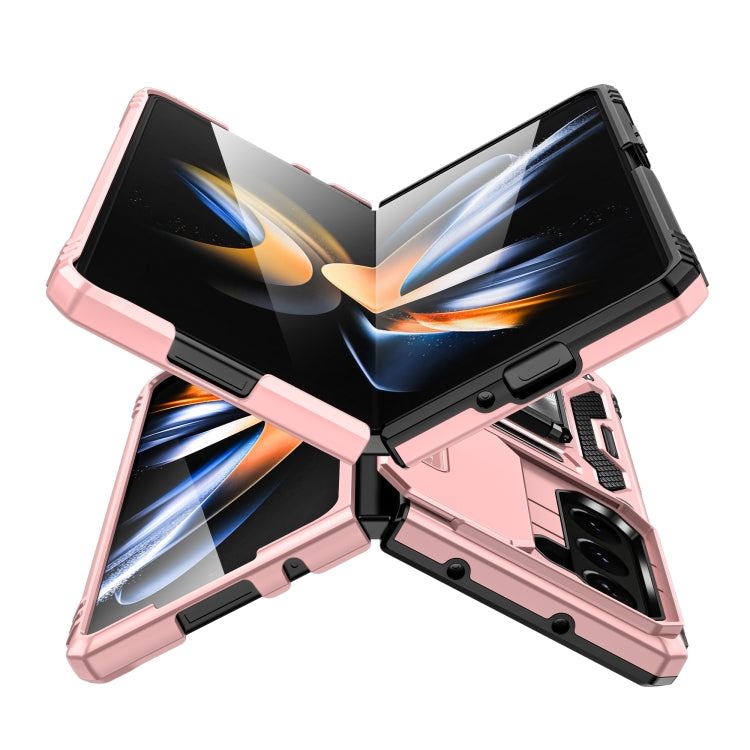 For Samsung Galaxy Z Fold5 5G Armor PC + TPU Camera Shield Phone Case(Rose Gold) - Galaxy Z Fold5 Cases by buy2fix | Online Shopping UK | buy2fix