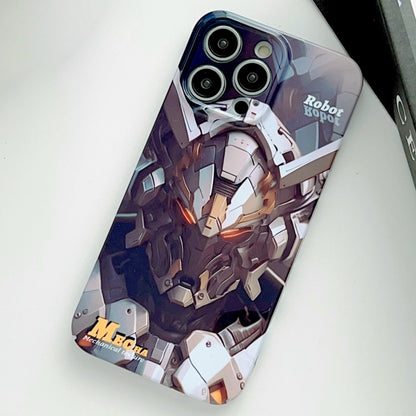 For iPhone 13 Pro Painted Pattern Precise Hole PC Phone Case(Grey Robot) - iPhone 13 Pro Cases by buy2fix | Online Shopping UK | buy2fix