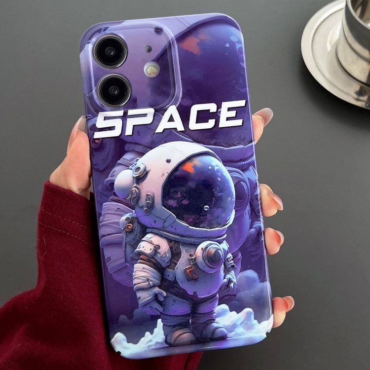 For iPhone 11 Painted Pattern Precise Hole PC Phone Case(Purple Astronaut) - iPhone 11 Cases by buy2fix | Online Shopping UK | buy2fix