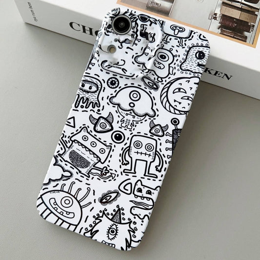 For iPhone XR Painted Pattern Precise Hole PC Phone Case(Block Monster) - More iPhone Cases by buy2fix | Online Shopping UK | buy2fix