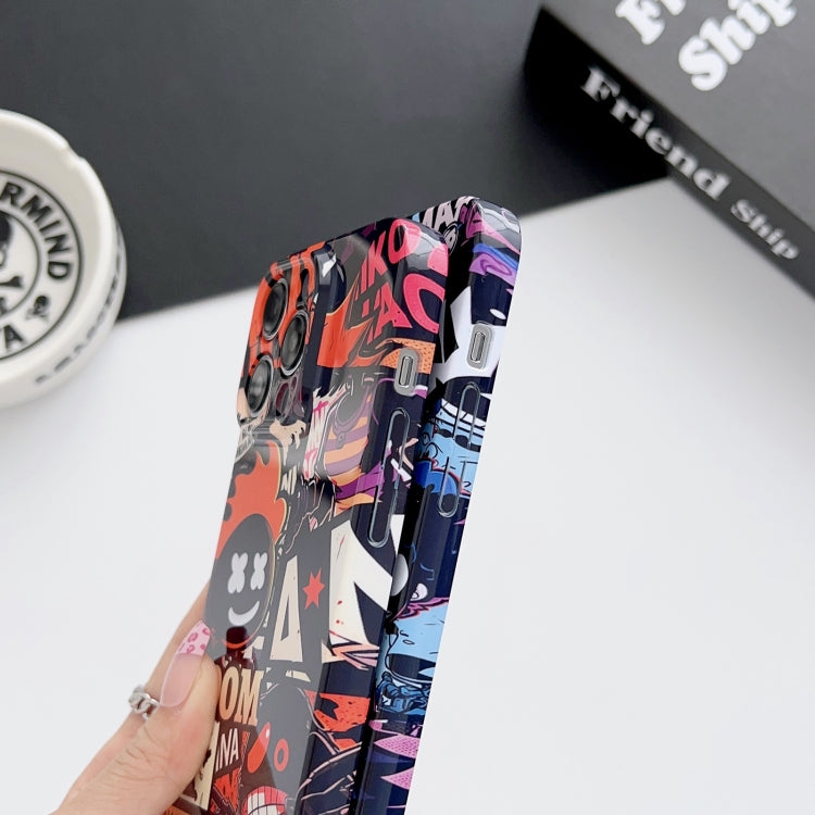 For iPhone 14 Pro Max Painted Pattern Precise Hole PC Phone Case(Working Comics) - iPhone 14 Pro Max Cases by buy2fix | Online Shopping UK | buy2fix