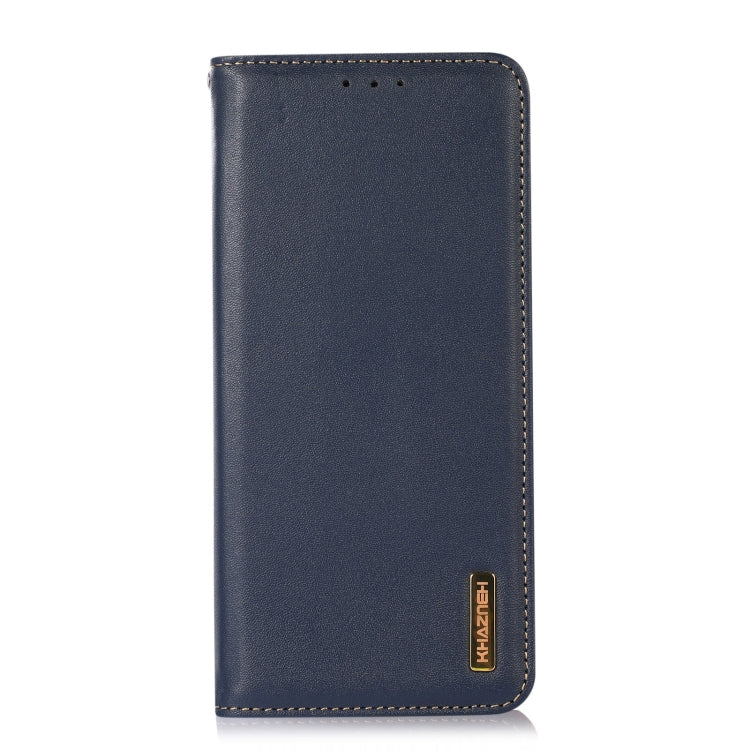 For Asus ZenFone 10 / ZenFone 9 KHAZNEH Nappa Top Layer Cowhide Leather Phone Case(Blue) - ASUS Cases by buy2fix | Online Shopping UK | buy2fix