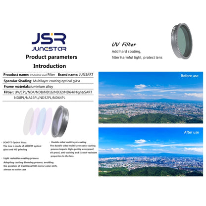 For Insta360 GO 2 / GO 3 JSR LS Series Camera Lens Filter, Filter:ND16 - Len Accessories by JSR | Online Shopping UK | buy2fix