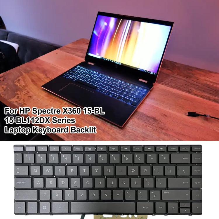 For HP Spectre X360 15-BL US Version Laptop Backlight Keyboard - HP Spare Parts by buy2fix | Online Shopping UK | buy2fix