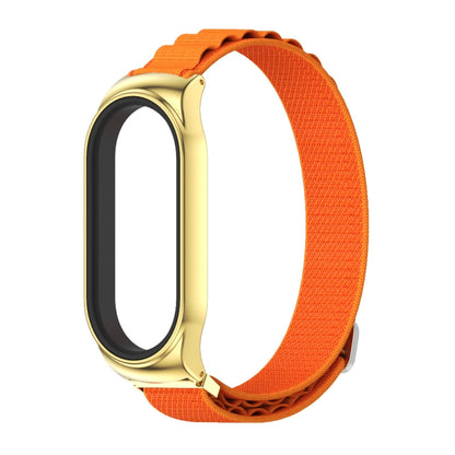 For Xiaomi Mi Band 8 Mijobs CS Case Nylon Breathable Watch Band(Orange Gold) - Watch Bands by MIJOBS | Online Shopping UK | buy2fix