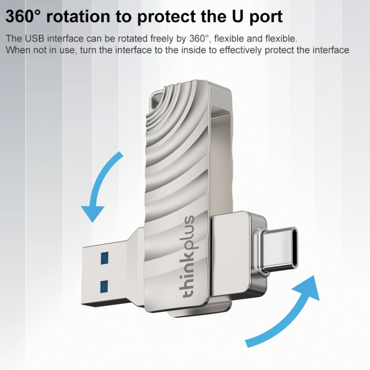 Lenovo Thinkplus MU232 USB 3.2 + USB-C / Type-C Dual Head Flash Drive, Memory:64GB - USB Flash Drives by Lenovo | Online Shopping UK | buy2fix