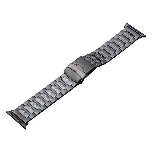 For Apple Watch Series 5 44mm Safety Buckle Titanium Steel Watch Band(Grey) - Watch Bands by buy2fix | Online Shopping UK | buy2fix