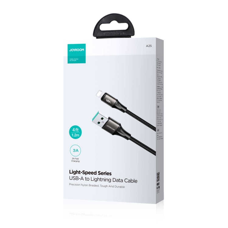 JOYROOM SA25-AL3 3A USB to 8 Pin Fast Charge Data Cable, Length:2m(Black) - Normal Style Cable by JOYROOM | Online Shopping UK | buy2fix