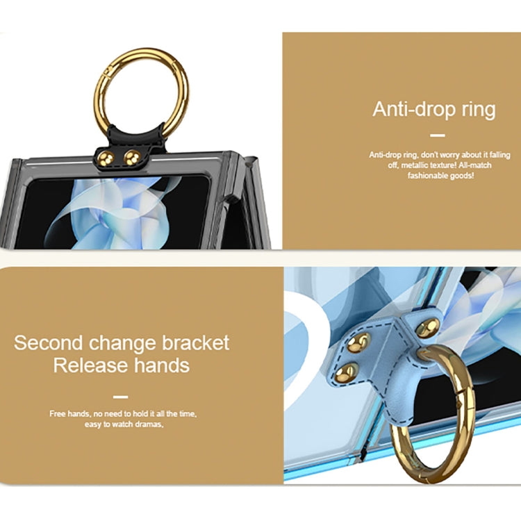 For Samsung Galaxy Z Flip5 GKK MagSafe Airbag Hinge Shockproof Phone Case with Ring Holder(Purple) - Galaxy Z Flip5 Cases by GKK | Online Shopping UK | buy2fix