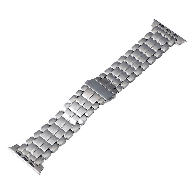 For Apple Watch SE 2023 44mm Five Beads Titanium Steel Watch Band(Silver) - Watch Bands by buy2fix | Online Shopping UK | buy2fix