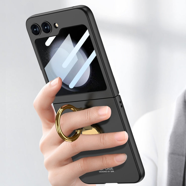 For Samsung Galaxy Z Flip5 GKK Ultra-thin Triaxial Ring Holder PC Phone Case(Pink) - Galaxy Z Flip5 Cases by GKK | Online Shopping UK | buy2fix