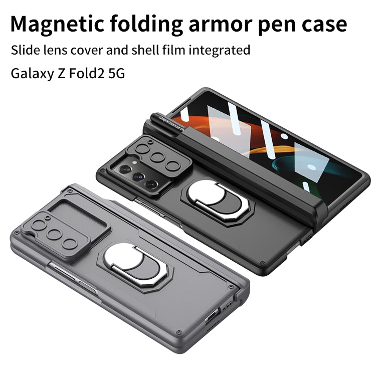 For Samsung Galaxy Z Fold2 GKK Integrated Folding Armored Shell PC Phone Case with Pen Box(Gold) - Galaxy Phone Cases by GKK | Online Shopping UK | buy2fix