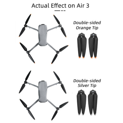 For DJI Air 3 Sunnylife 8747F Low Noise Quick-release Propellers, Style:2 Pairs Orange Tip - DIY Propeller by Sunnylife | Online Shopping UK | buy2fix