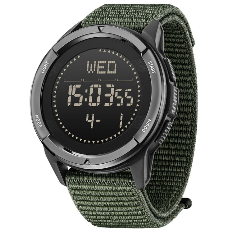 NORTH EDGE ALPS Outdoor Waterproof Men Carbon Fiber Digital Nylon Strap Smart Sports Watch(Army Green) - Sport Watches by NORTH EDGE | Online Shopping UK | buy2fix