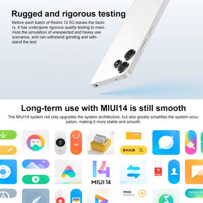 Xiaomi Redmi 12 5G, 8GB+256GB,  6.79 inch MIUI 14 Qualcomm Snapdragon 4 Gen2 Octa Core up to 2.2GHz, Network: 5G, Not Support Google Play(White) - Xiaomi Redmi by Xiaomi | Online Shopping UK | buy2fix