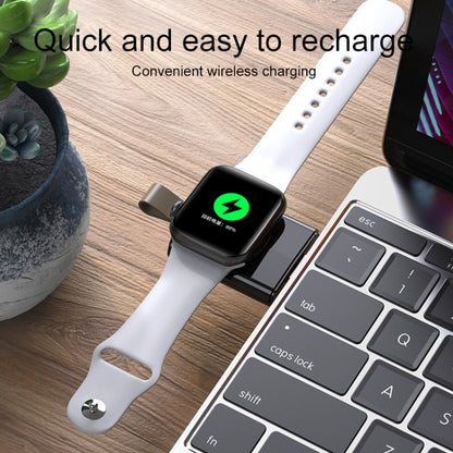 For Apple Watch Series USB Port Portable Magnetic Wireless Charger(White) - Charger / Holder by buy2fix | Online Shopping UK | buy2fix