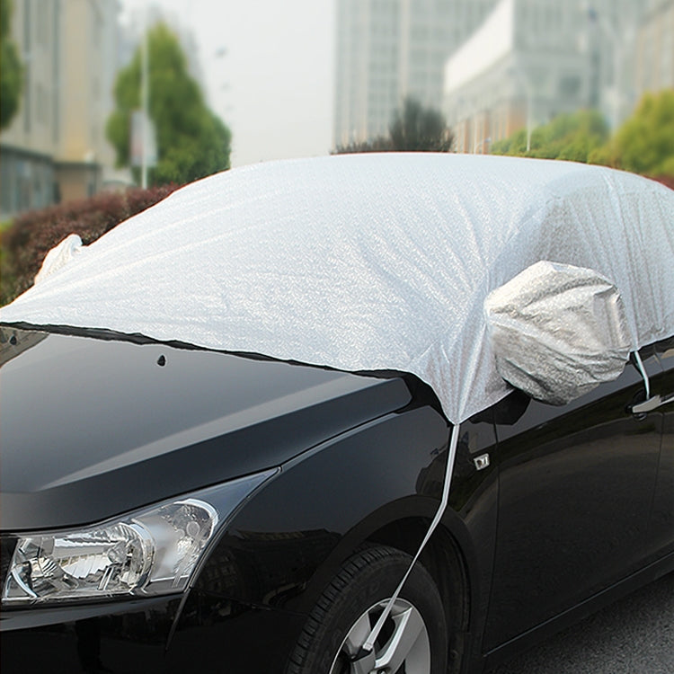 Car Half-cover Car Clothing Sunscreen Heat Insulation Sun Nisor, Aluminum Foil Size: 4.8x1.9x1.5m - Aluminum Film PEVA by buy2fix | Online Shopping UK | buy2fix