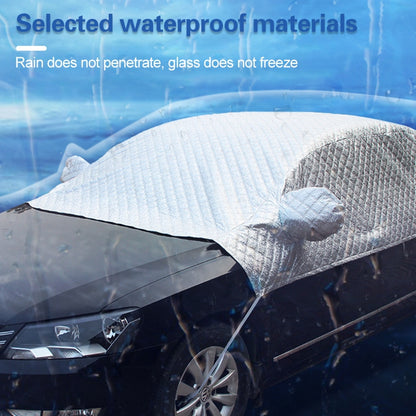 Car Half-cover Car Clothing Sunscreen Heat Insulation Sun Nisor, Aluminum Foil Size: 4.9x1.9x1.7m - Aluminum Film PEVA by buy2fix | Online Shopping UK | buy2fix