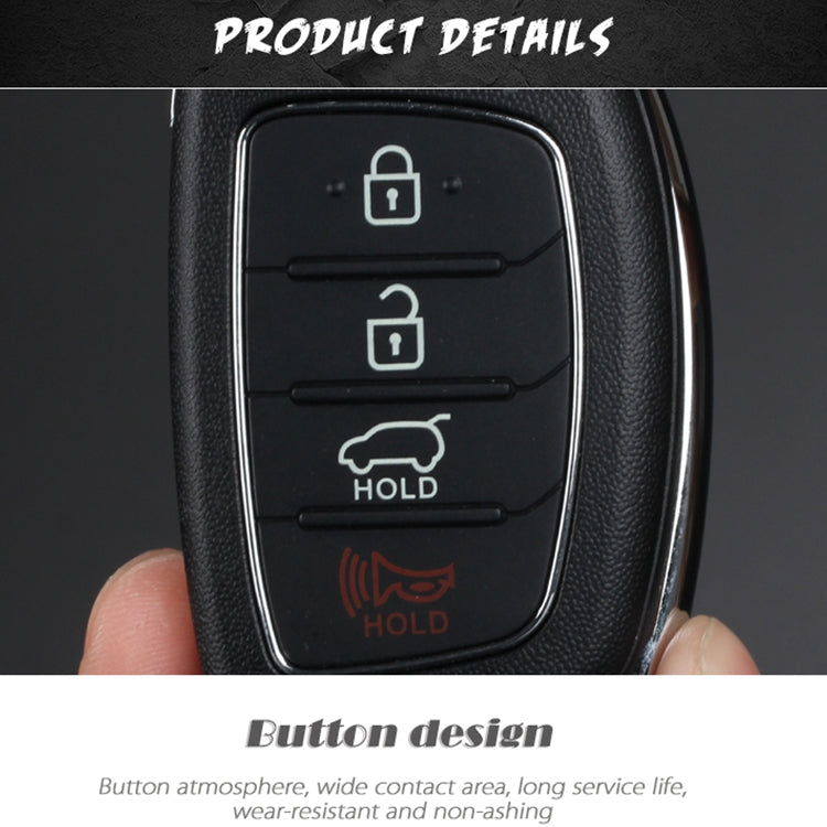 For Hyundai 3-button Folding Car Key Shell with Silver Metal Edge - In Car by buy2fix | Online Shopping UK | buy2fix