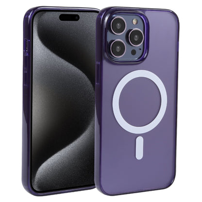 For iPhone 15 Pro Max GEBEI MagSafe Magnetic Transparent Phone Case(Purple) - iPhone 15 Pro Max Cases by GEBEI | Online Shopping UK | buy2fix