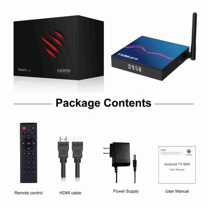 TX98 Pro 4K Ultra HD Android 12.0 Smart TV Box with Remote Control, 4GB+32GB, Allwinner H618 Quad-Core(EU Plug) - Others by buy2fix | Online Shopping UK | buy2fix