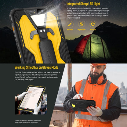 Ulefone Armor Pad 2 Rugged Tablet PC, 16GB+256GB 11 inch Android 13 MediaTek Helio G99 Octa Core 4G Network EU Plug(Yellow) - Other by Ulefone | Online Shopping UK | buy2fix