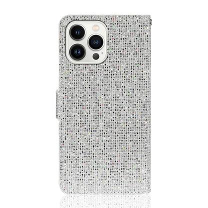 For iPhone 15 Pro Max Glitter Powder Filp Leather Phone Case(Silver) - iPhone 15 Pro Max Cases by buy2fix | Online Shopping UK | buy2fix