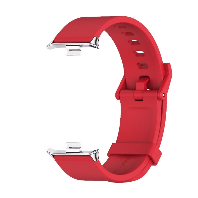 For Xiaomi Smart Band 9 Pro / 8 Pro Mijobs Silicone Breathable Watch Band(Red+Silver) - Watch Bands by MIJOBS | Online Shopping UK | buy2fix