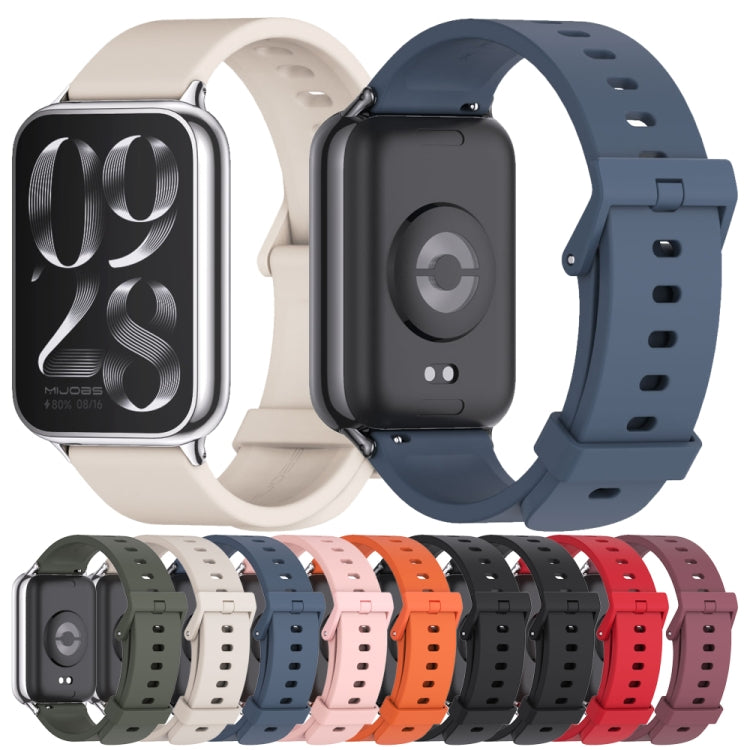 For Xiaomi Smart Band 9 Pro / 8 Pro Mijobs Silicone Breathable Watch Band(Red+Silver) - Watch Bands by MIJOBS | Online Shopping UK | buy2fix