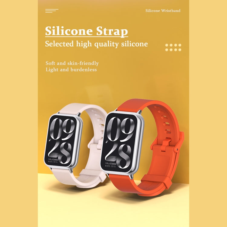 For Xiaomi Smart Band 9 Pro / 8 Pro Mijobs Silicone Breathable Watch Band(Red+Silver) - Watch Bands by MIJOBS | Online Shopping UK | buy2fix