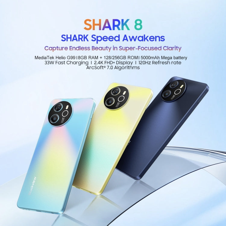 Blackview SHARK 8, 8GB+256GB, Fingerprint Identification, 6.78 inch Android 13 MTK6789 Helio G99 Octa Core up to 2.2GHz, Network: 4G, OTG(Scorching Gold) - Blackview by Blackview | Online Shopping UK | buy2fix