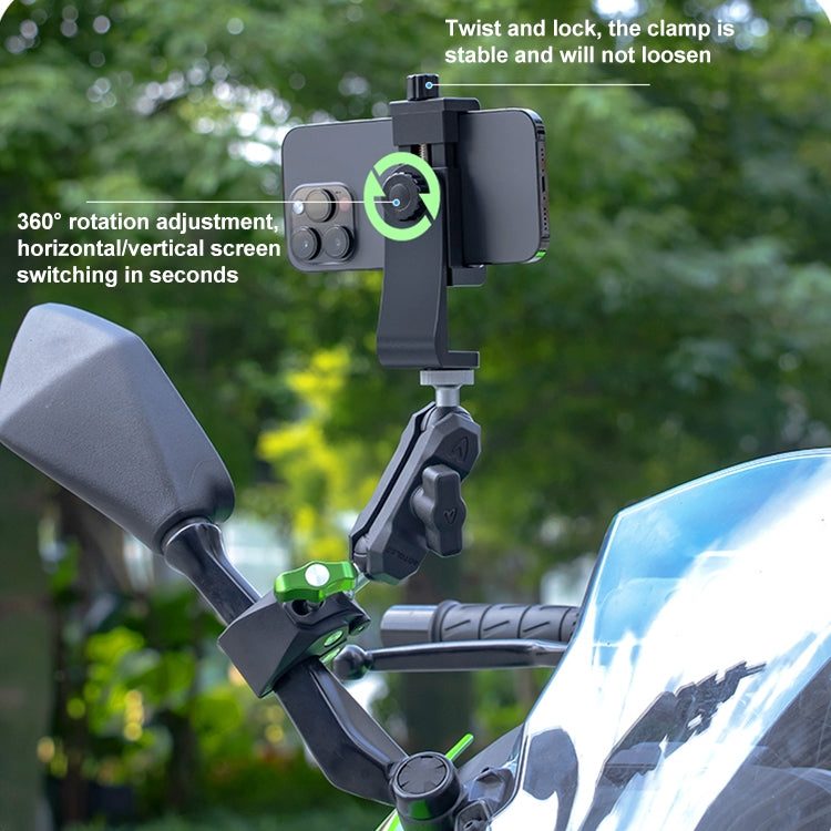 RUIGPRO Crab Clamp Action Camera Bracket Dual-Head Crab with Selfie Stick - Holder by RUIGPRO | Online Shopping UK | buy2fix