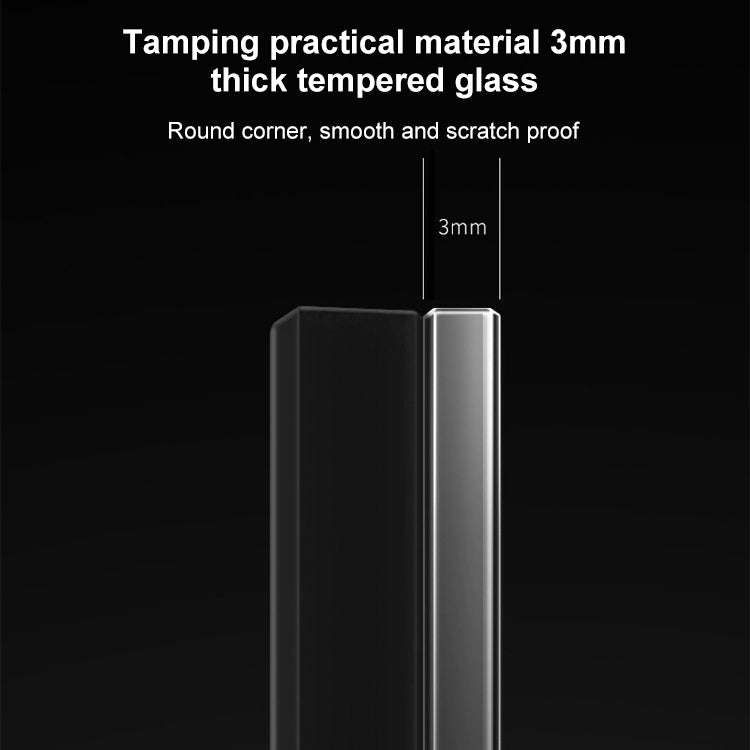 86mm Round LED Tempered Glass Switch Panel, Gray Round Glass, Style:Three Open Dual Control - Consumer Electronics by buy2fix | Online Shopping UK | buy2fix