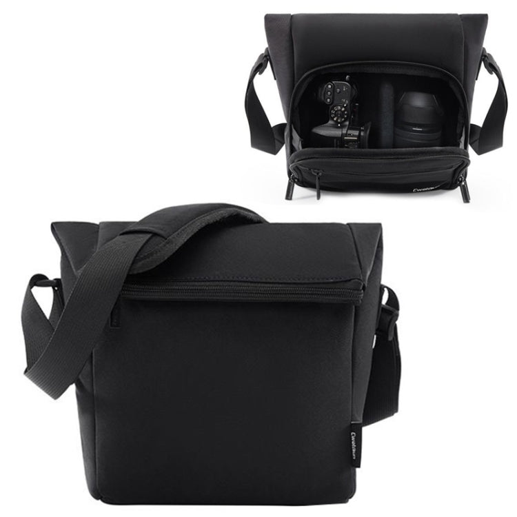 Cwatcun D103 Crossbody Camera Bag Photography Lens Shoulder Bag, Size:22.5 x 22.5 x 12.5cm(Black) - Strap Satchel by Cwatcun | Online Shopping UK | buy2fix