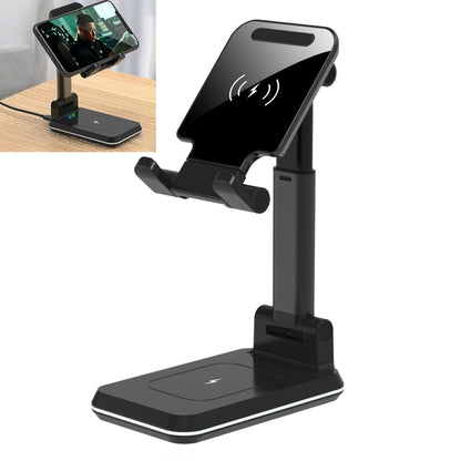 T6 2 in 1 Portable Folding Stand Wireless Charging, Style:Double Charge(Black) - Apple Accessories by buy2fix | Online Shopping UK | buy2fix