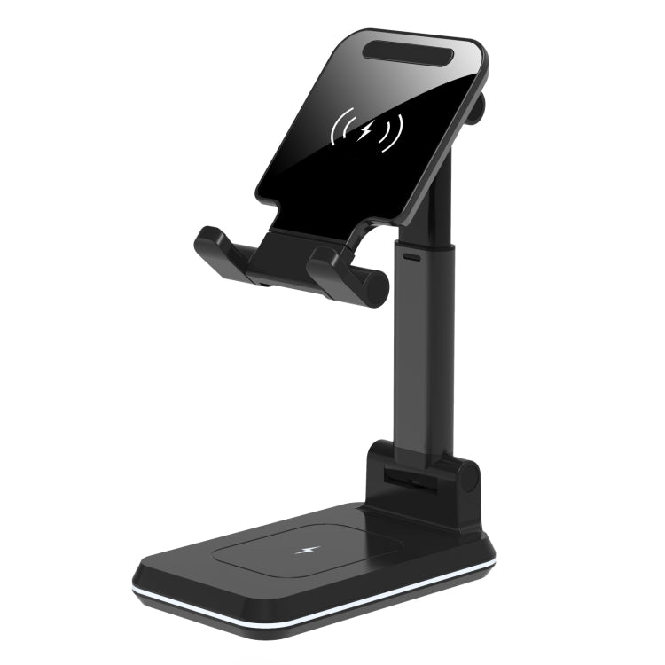 T6 2 in 1 Portable Folding Stand Wireless Charging, Style:Double Charge(Black) - Apple Accessories by buy2fix | Online Shopping UK | buy2fix